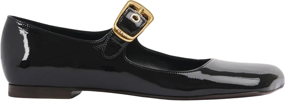 Chloé Chloè Mary-Jane Polly Ballerina Flats Zwart