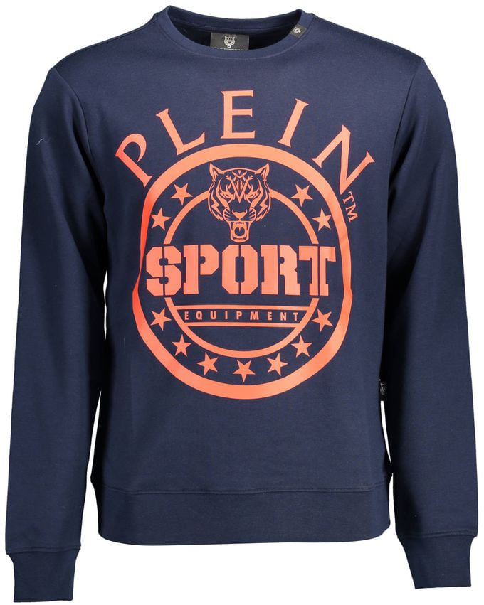 Plein Sport Plein Sport Blue Cotton Men's Sweatshirt Blauw