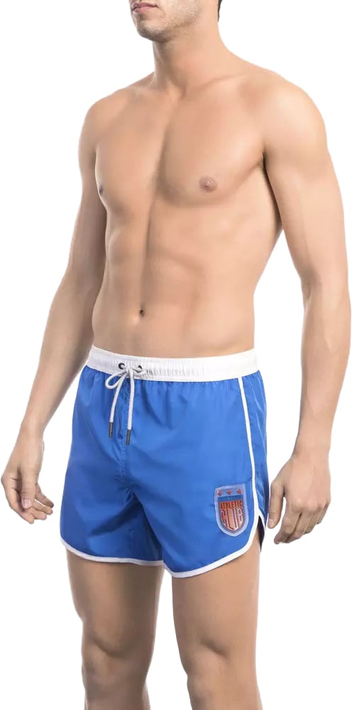 Dirk Bikkembergs Bikkembergs Blue Polyester Men Swim Short Blauw