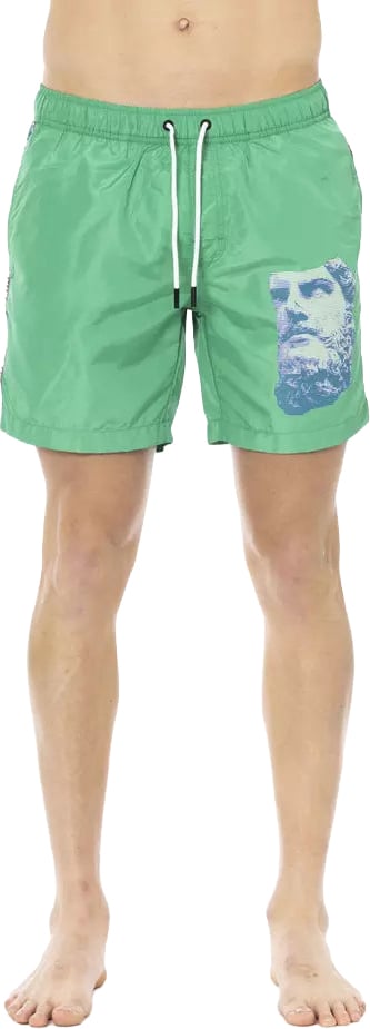 Dirk Bikkembergs Bikkembergs Green Polyester Men Swim Short Groen