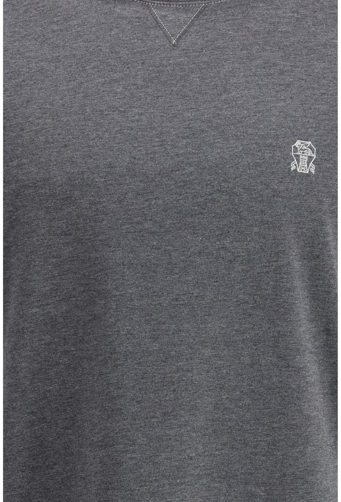 Brunello Cucinelli Brunello Cucinelli Gray Cotton T-Shirt Grijs
