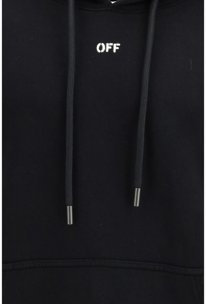 OFF-WHITE Off-White Black Cotton Sweatshirt Zwart