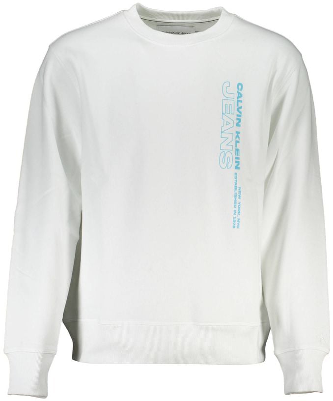 Calvin Klein Calvin Klein White Cotton Men's Sweatshirt Wit