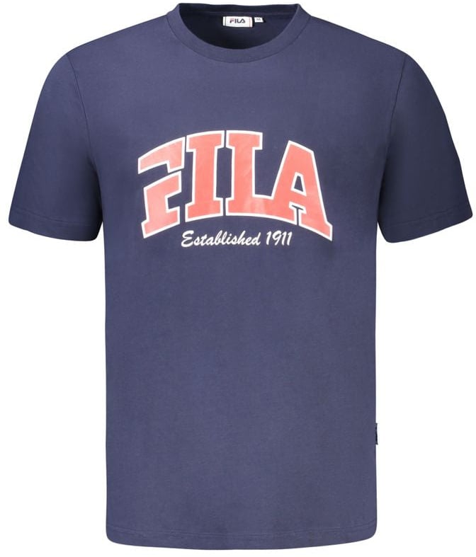 Fila Fila Blu Cotton Uomo T-Shirt Blauw
