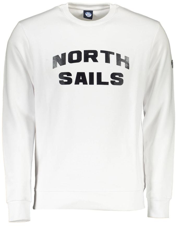 North Sails North Sails Bianco Cotton Men Sweatshirt Wit