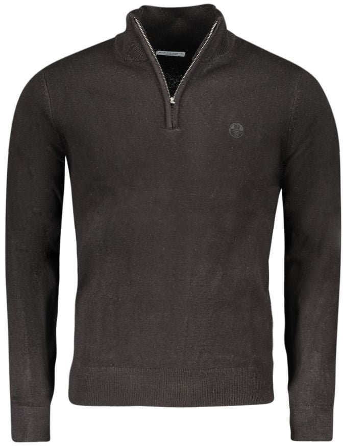 North Sails North Sails Black Acrylic Men Sweater Zwart