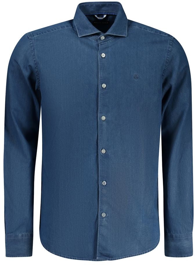 North Sails North Sails Blue Cotton Men Shirt Blauw