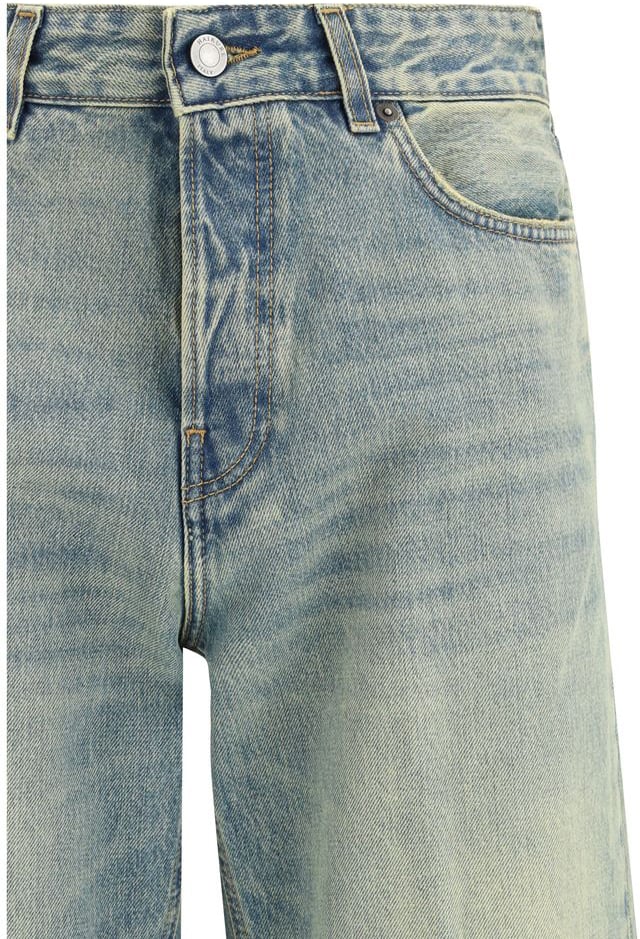 Haikure Haikure Blue Cotton Straight-Leg Jeans Blauw