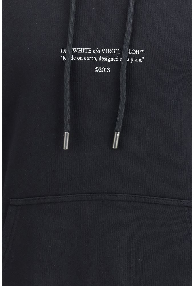 OFF-WHITE Off-White Black Cotton Sweatshirt Zwart