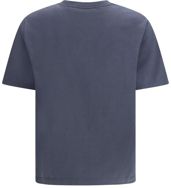 Maison Kitsuné Maison Kitsuné Blue Cotton T-Shirt Blauw
