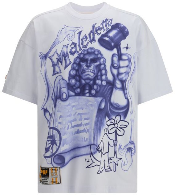 PDF di Domenico Formichetti PDF Channel White Cotton T-Shirt Wit
