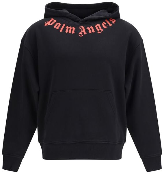 Palm Angels Palm Angels Black Cotton Sweatshirt Zwart