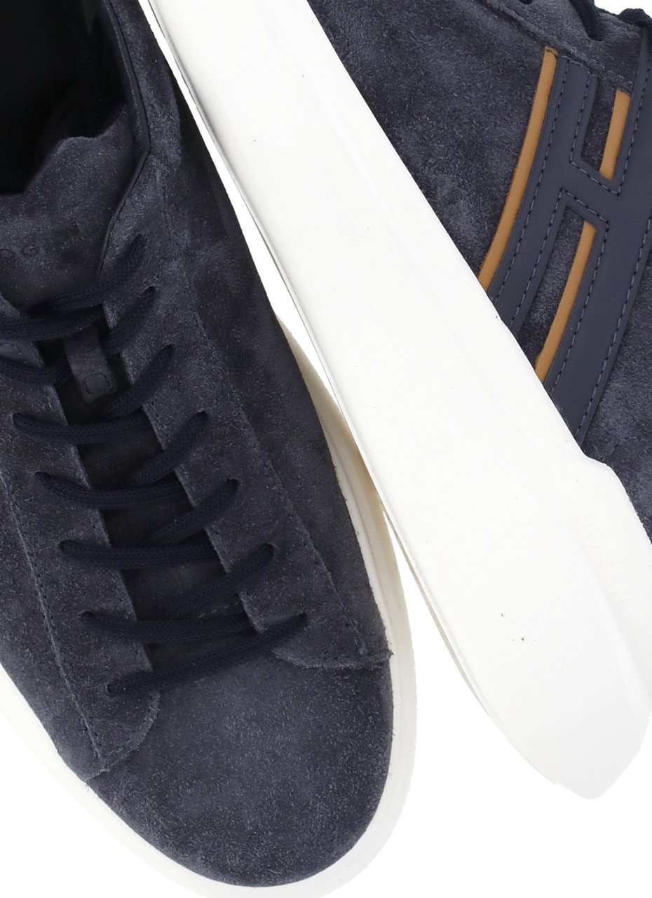 HOGAN Sneakers H580 in Suede con Lacci Zwart