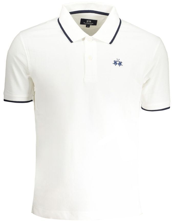 La Martina White Cotton Men's Polo Shirt Wit