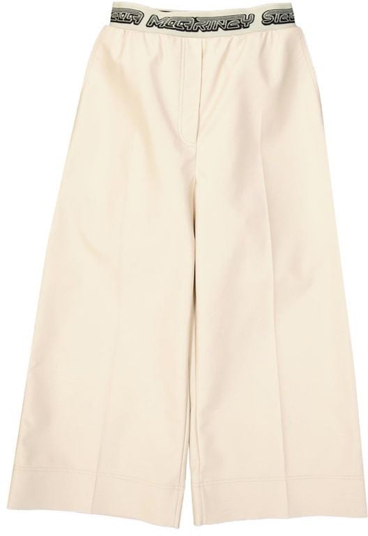 Stella McCartney Beige Viscose Cropped Pants Beige