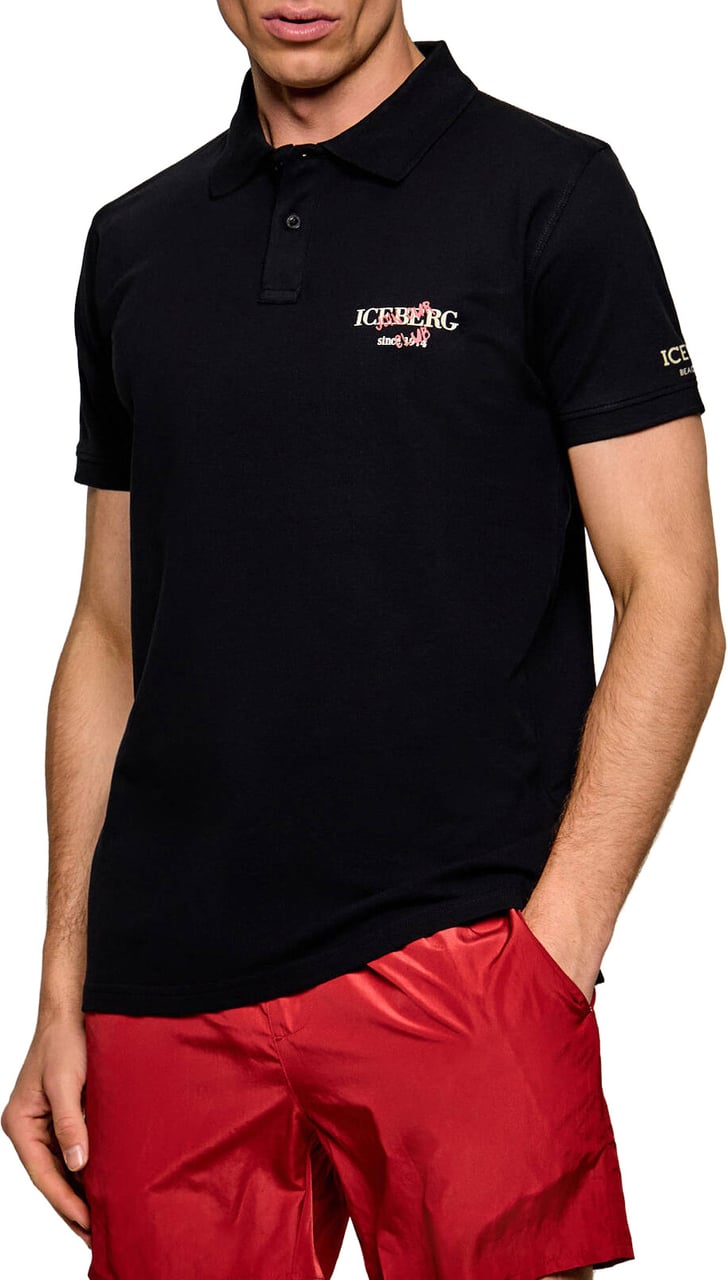 Iceberg polo black Zwart