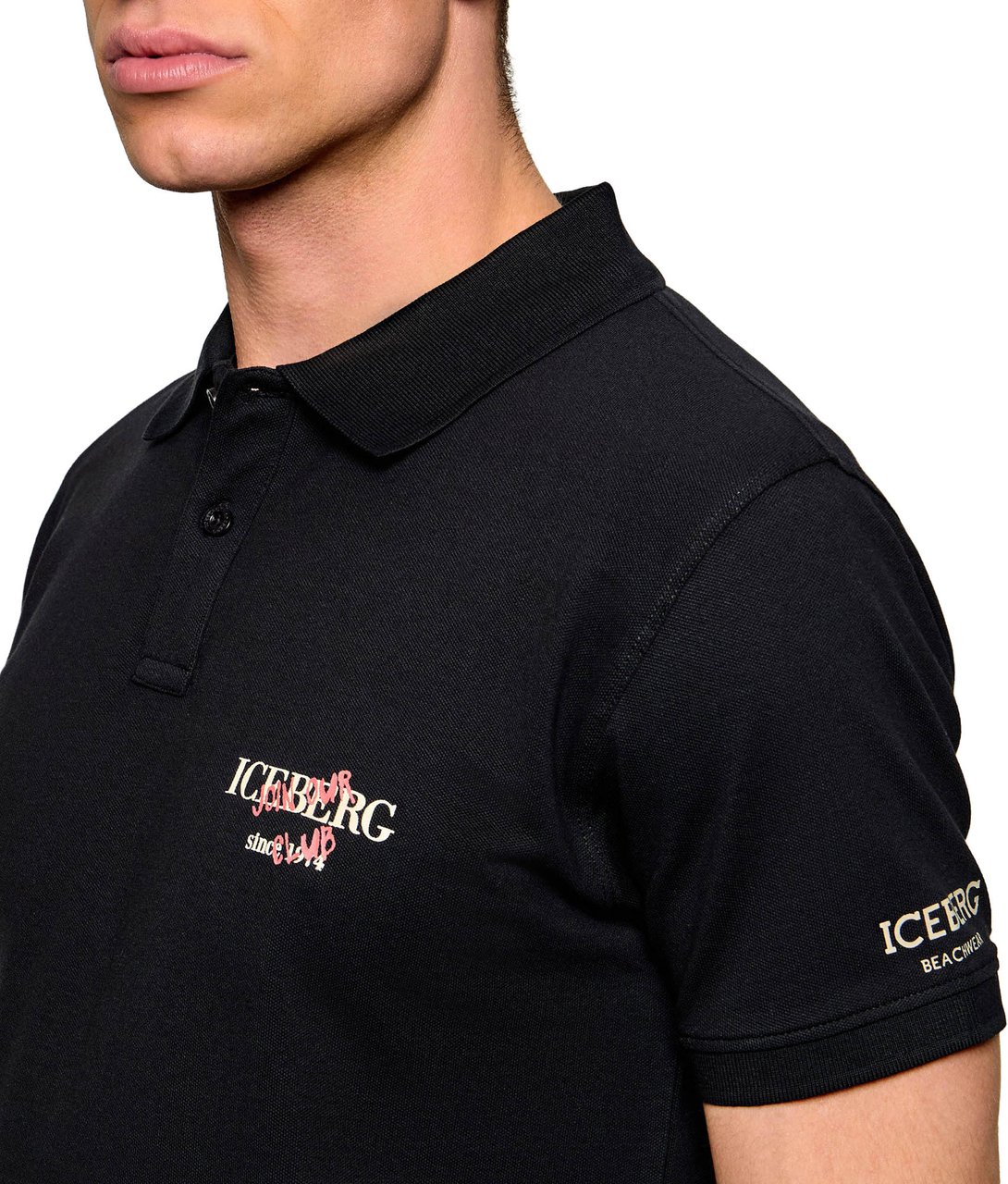 Iceberg polo black Zwart