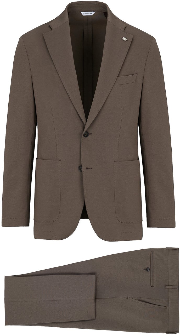 Manuel Ritz suit khaki Groen