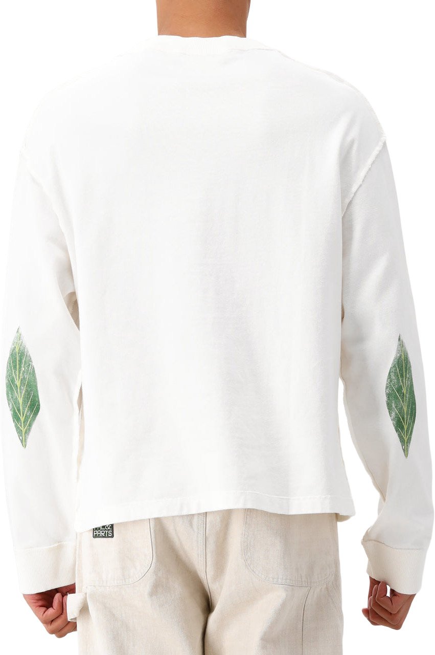 Bram's Fruit Distressed Leaf longsleeve t-shirt Wit
