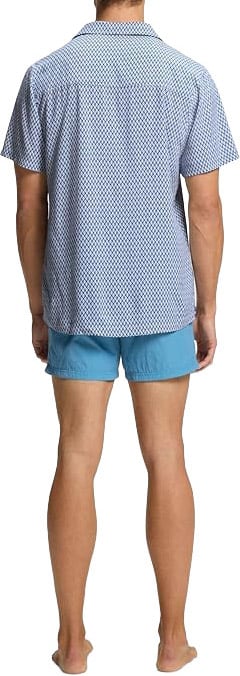 Hugo Boss Beach shirt open blue Blauw