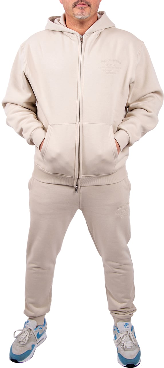 Malelions Malelions Men Permanent Vacation Zip Hoodie Taupe