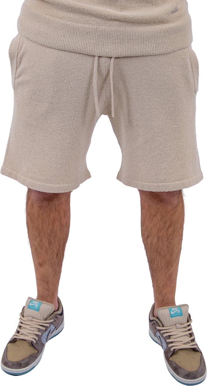 Malelions Malelions Men Bouclé Shorts Taupe