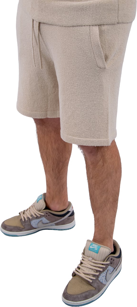 Malelions Malelions Men Bouclé Shorts Taupe