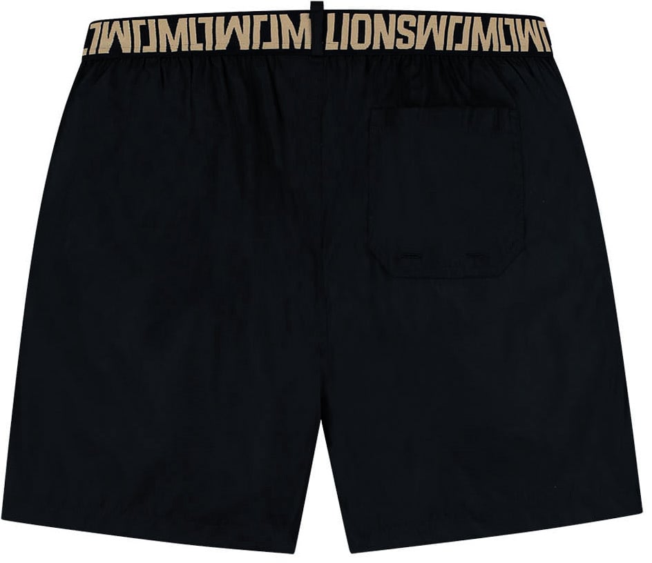 Malelions Malelions Men Venetian Swim Shorts Zwart
