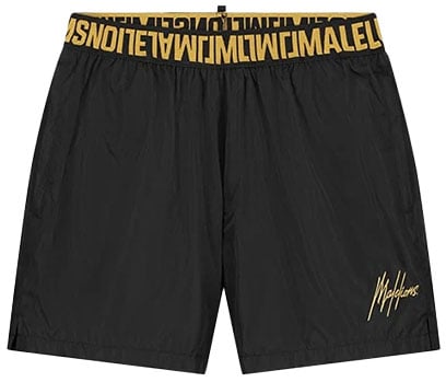 Malelions Malelions Men Venetian Swim Shorts Zwart