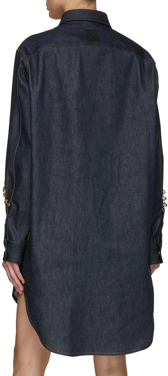 Loewe Loewe Denim Chain Shirt Dress Blauw