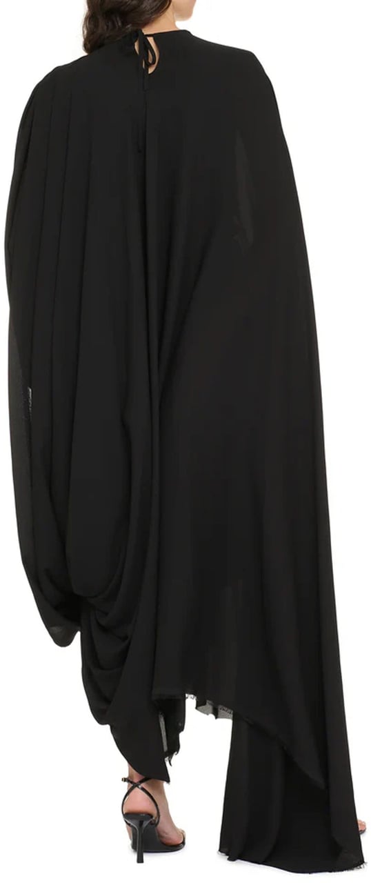 Balenciaga Balenciaga All In Crepe Dress Zwart