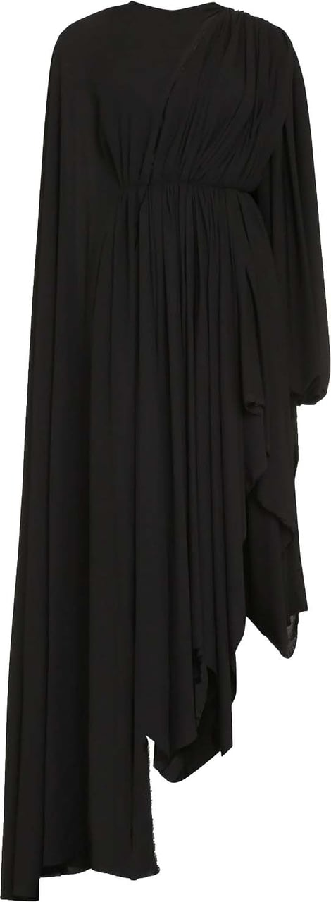 Balenciaga Balenciaga All In Crepe Dress Zwart