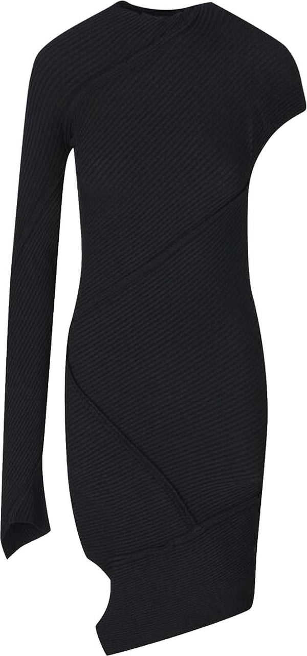 Balenciaga Balenciaga Spiral Mini Dress Zwart
