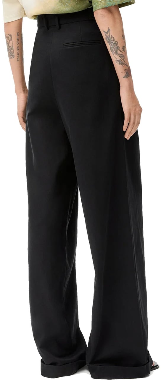 Loewe Loewe Cotton And Silk Pants Zwart