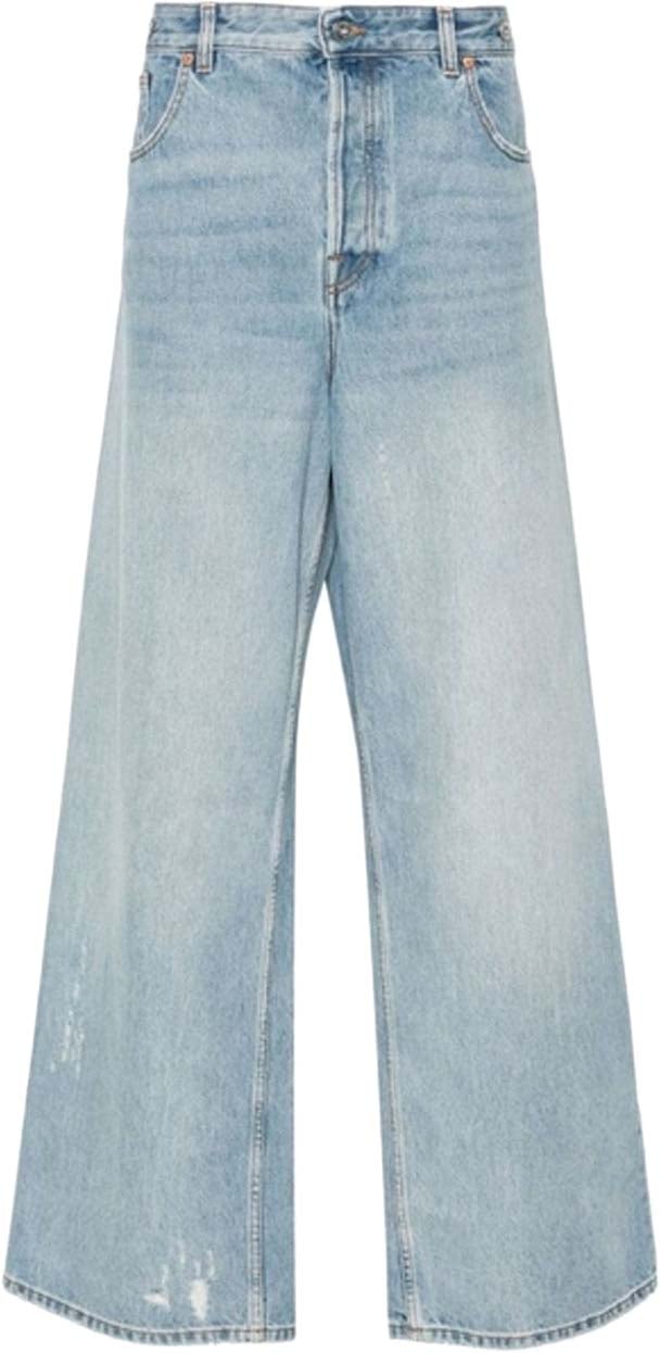 Valentino Valentino Cotton Denim Jeans Blauw