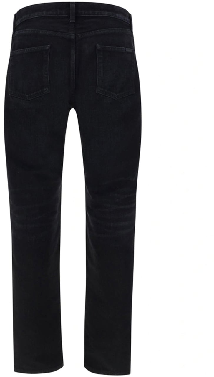 Saint Laurent Saint Laurent Cotton Denim Jeans Zwart