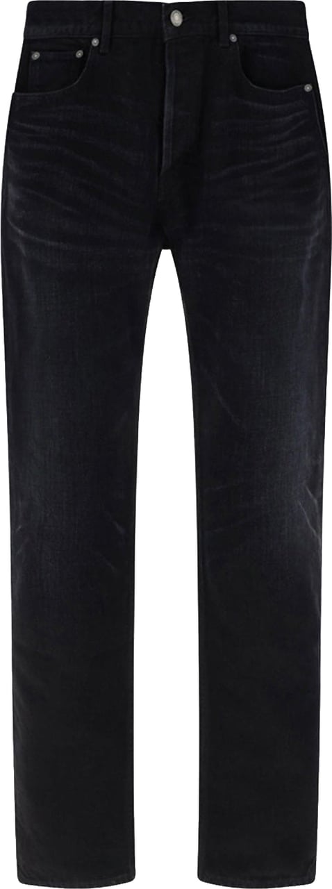 Saint Laurent Saint Laurent Cotton Denim Jeans Zwart