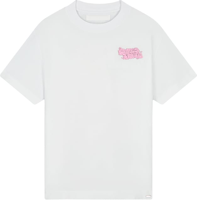 Croyez Croyez Fleur Heureuse T-Shirt Wit
