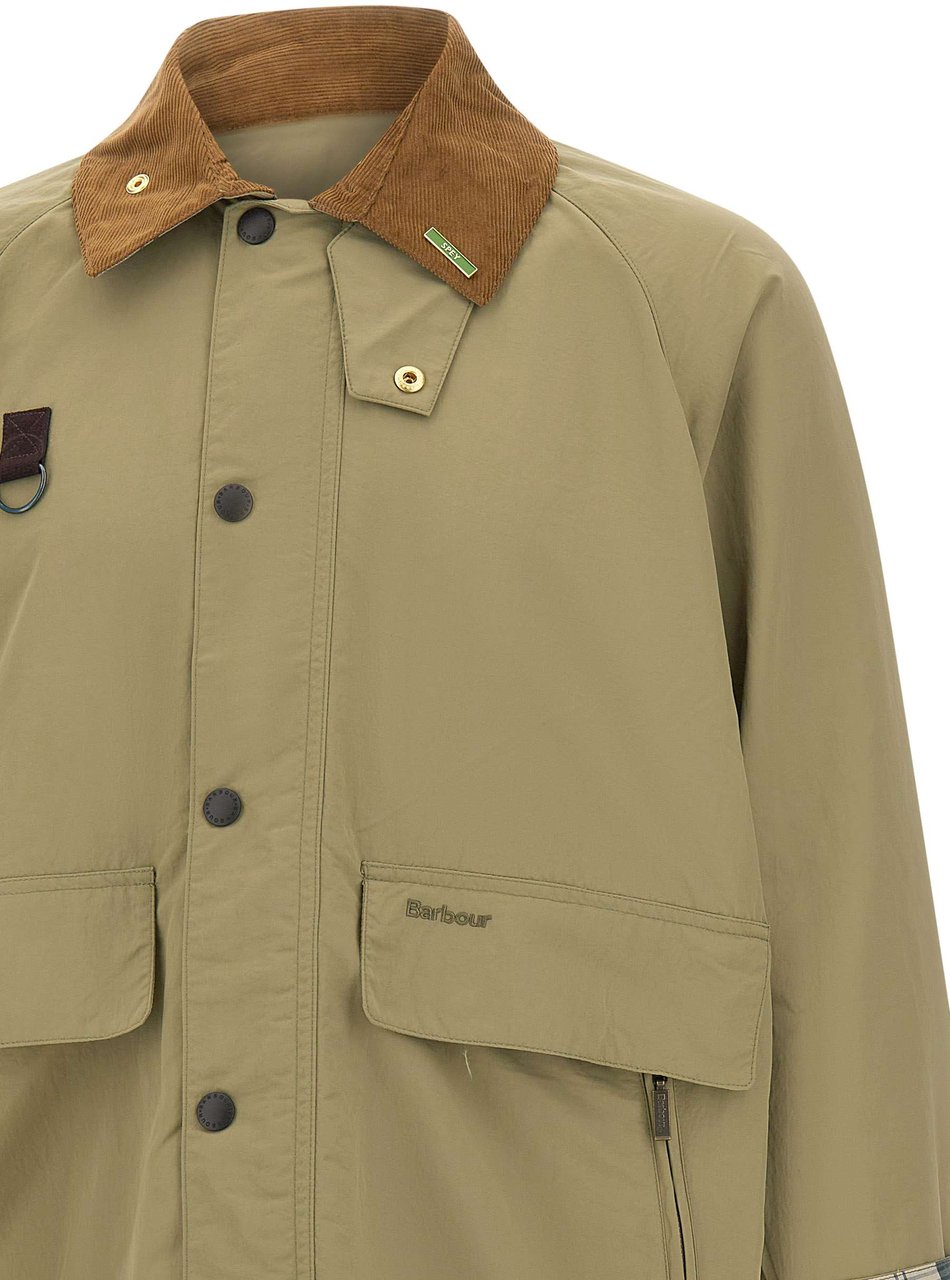 Barbour Coats Bleached Olive Donkergroen