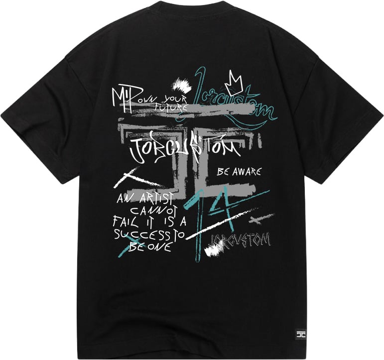 JORCUSTOM Artist Lf T-shirt Black Zwart