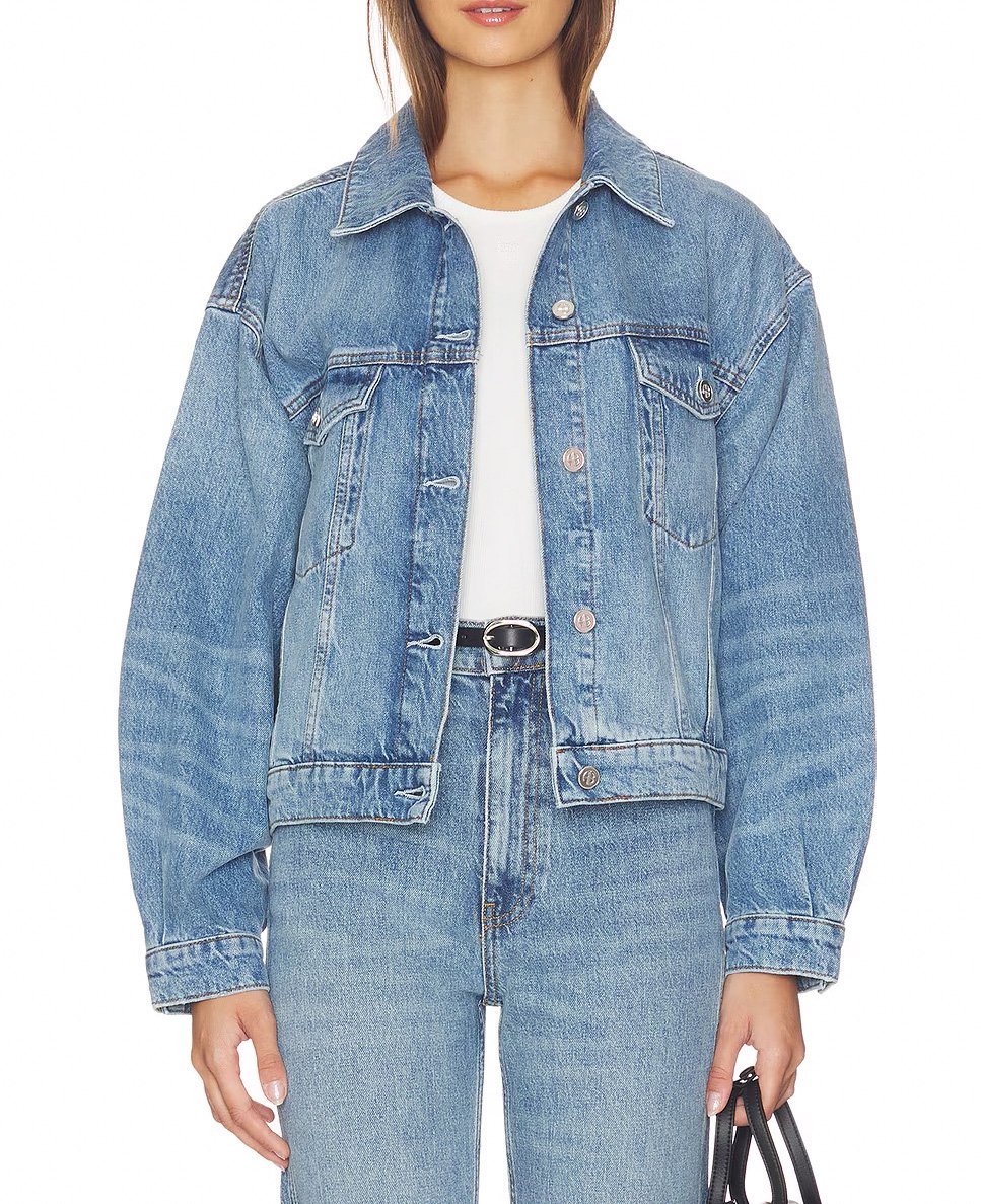 Anine Bing jeans jacket blue Blauw