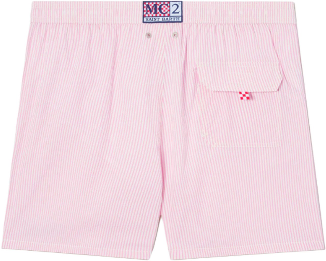 MC2 Saint Barth Zwembroek Patmos gestreept roze/wit Roze