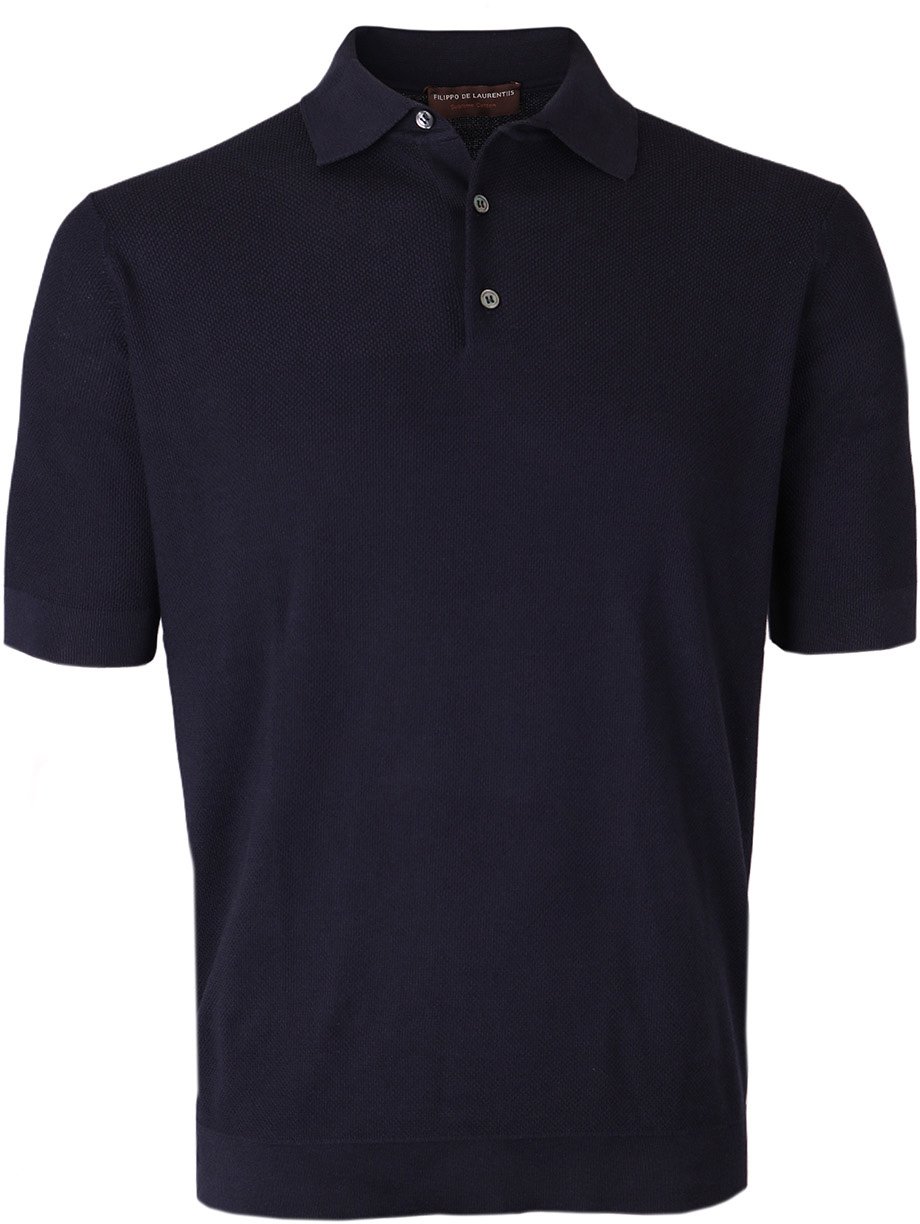 Filippo De Laurentiis Polo donkerblauw Blauw