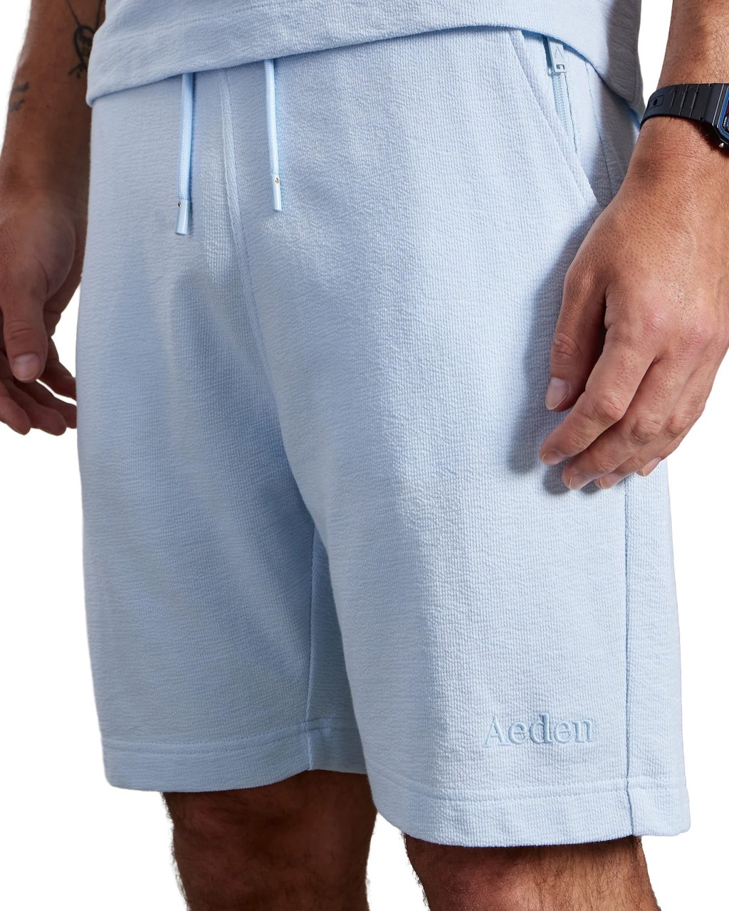 Aeden Jimmy Shorts Ice Water Blauw