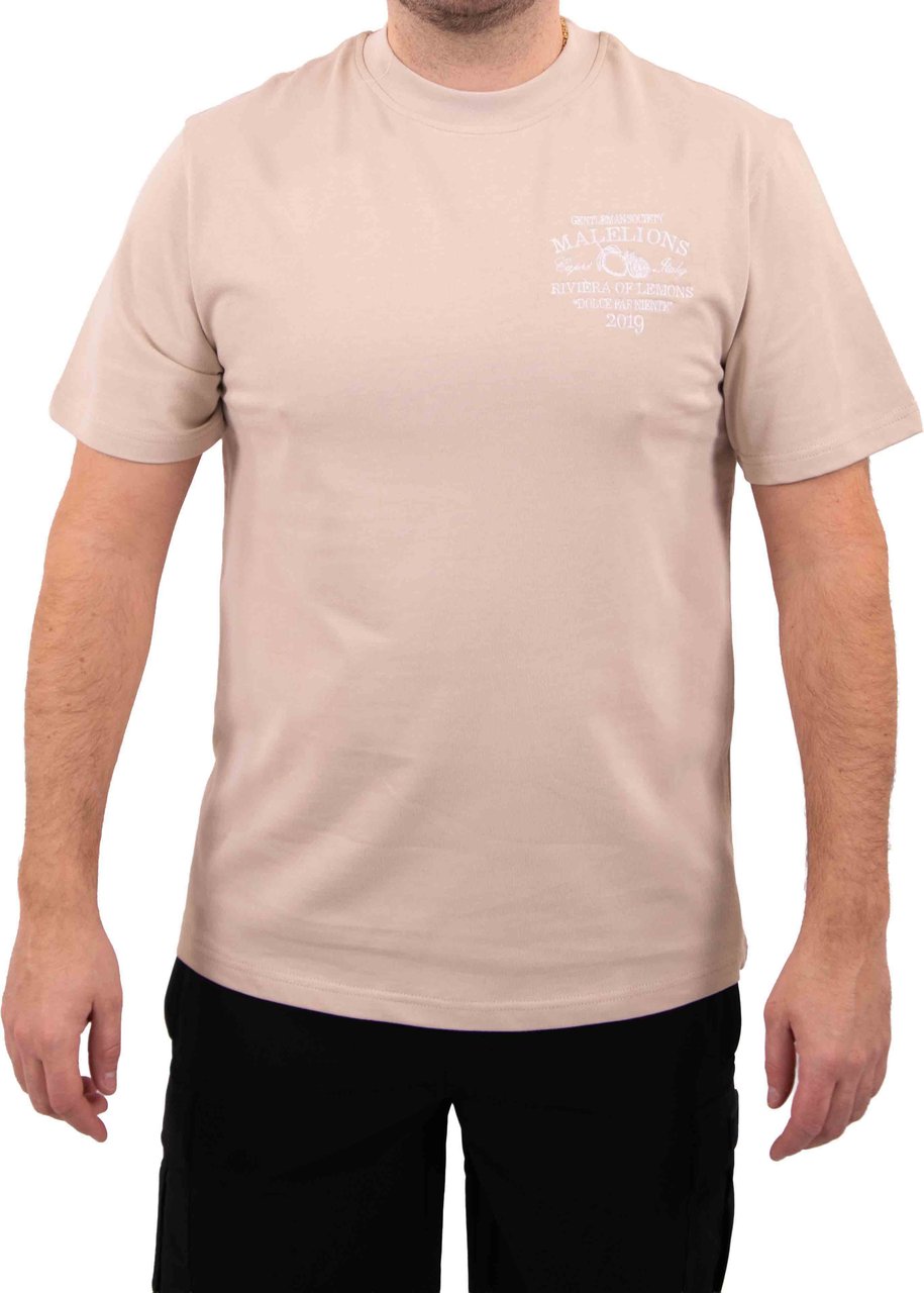Malelions Malelions Men Riviera T-Shirt Taupe