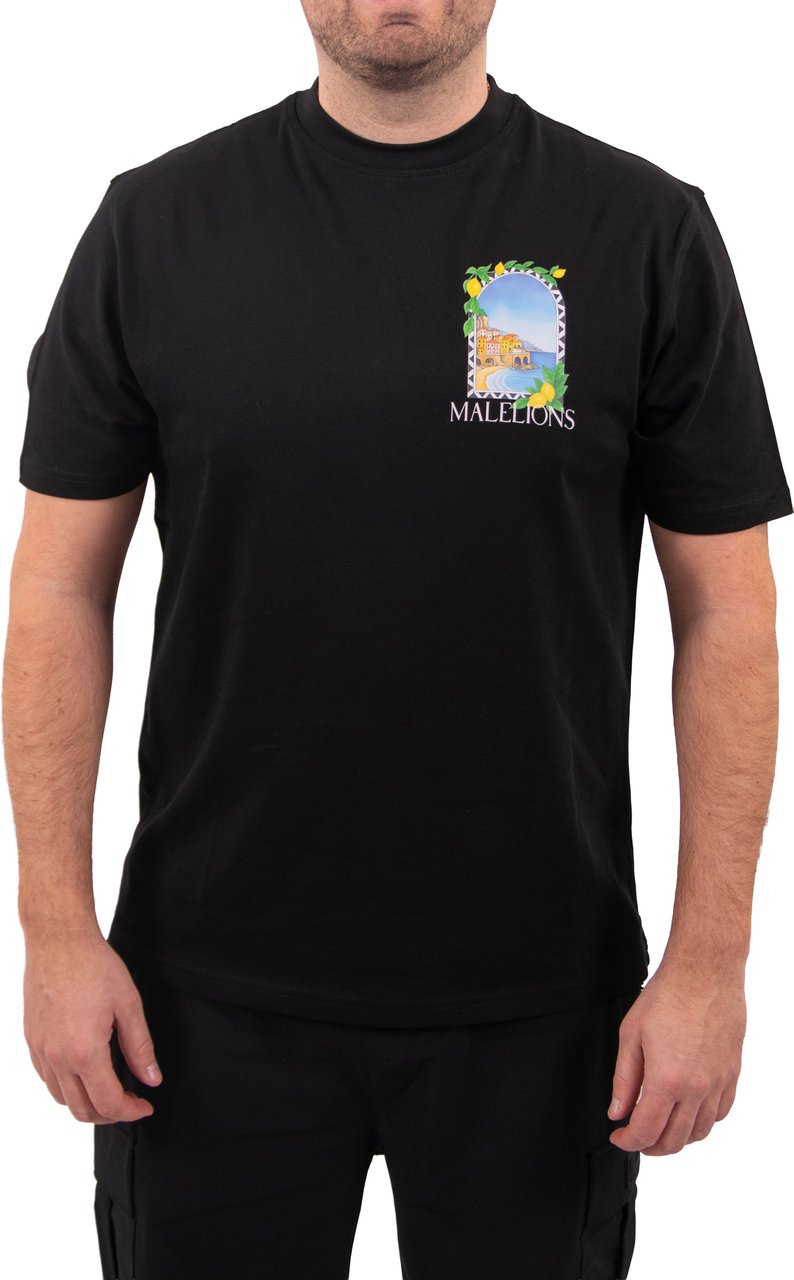 Malelions Malelions Men Amalfi Window T-Shirt Zwart