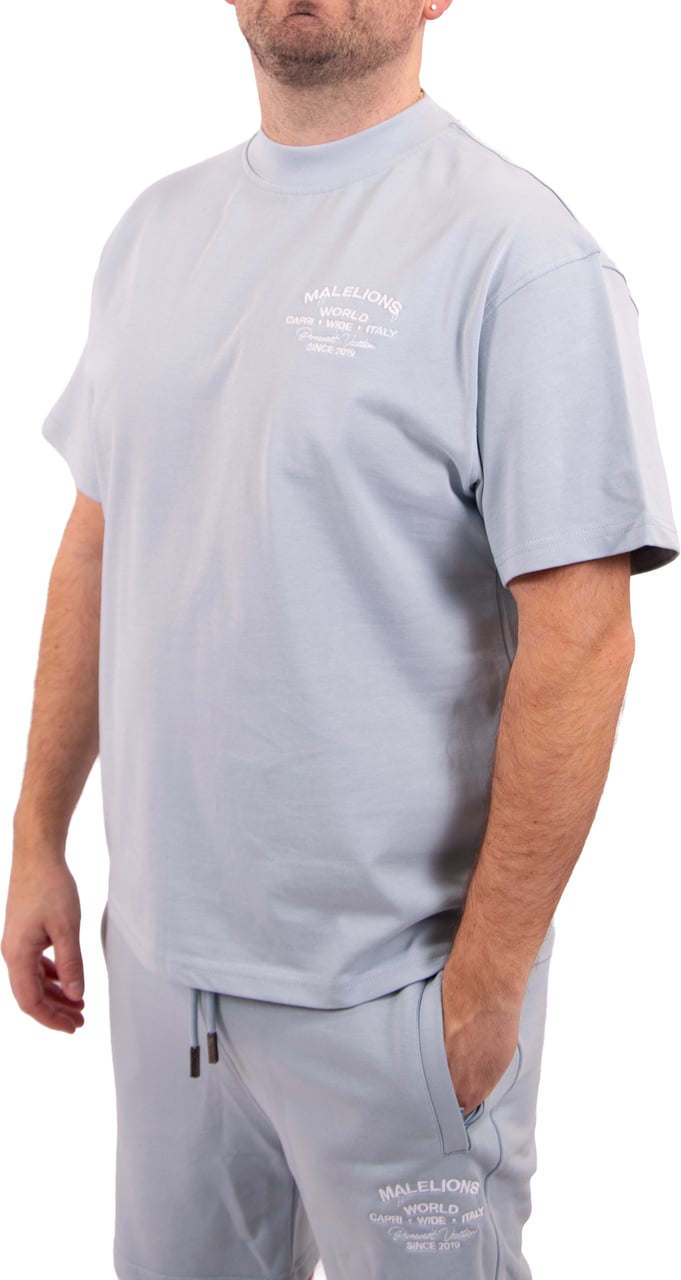 Malelions Malelions Men Permanent Vacation T-Shirt Grijs