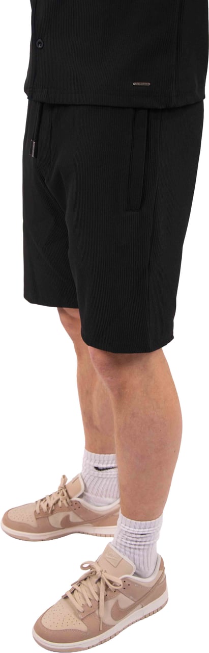 Malelions Malelions Men Ribbed Shorts Zwart