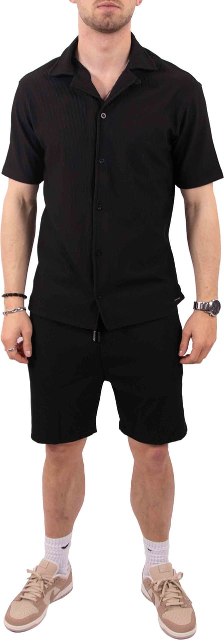 Malelions Malelions Men Ribbed Shorts Zwart