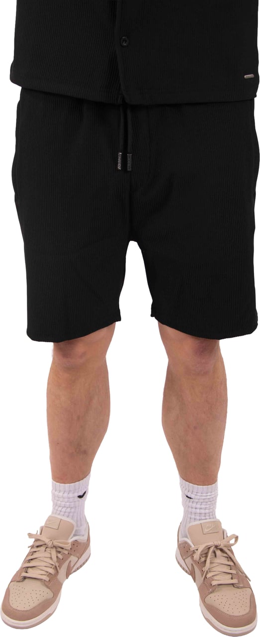 Malelions Malelions Men Ribbed Shorts Zwart